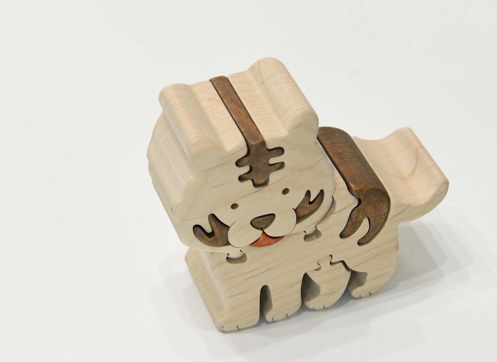 干支のトラの木製パズル | 3枚目